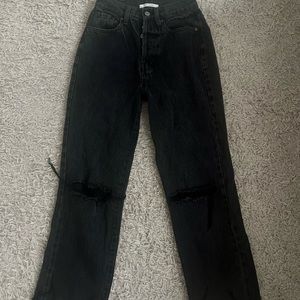 Pacsun Black High Rise distressed jeans size 24